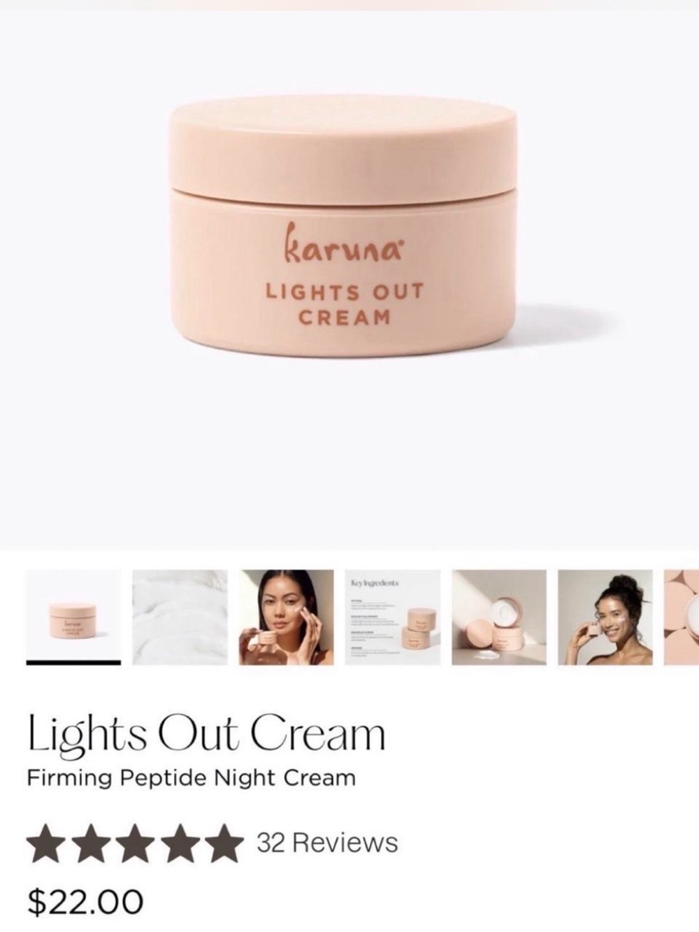 Lights out cream - firming peptide night cream